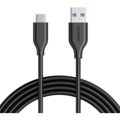 Image de Anker Powerline Câble USB 3.0 vers C (1,8 m) avec résistance de traction 56 K Ohm pour Samsung Galaxy Note 8, S8, S8+, S9, Oculus Quest, Sony XZ, LG V20 G5 G6, HTC 10 et plus encore