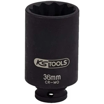 Image de KS Tools 150.1707 Douille à chocs 12 pans 1/2&#039;&#039;, 36 mm Uniquement pour utilisation En Chrome Molybdène