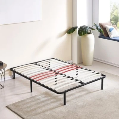 Image de SAMPUR Sommier OrthoFlex 160x200 cm Résistant et Confortable Zone Lombaire renforcée Cadre métal laqué époxy Montage Rapide Facile (sans Pied)