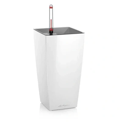 Image de Lechuza Pot de Fleurs d&#039;Interieur MaxiCubi Réserve d&#039;Eau Intégrée Coloris Blanc 14 x 26 cm