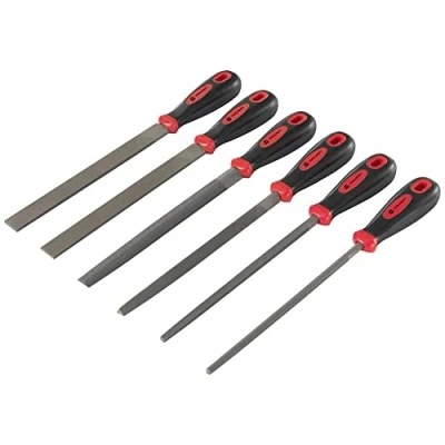 Image de Set de limes en acier TOOLCRAFT TO 7873782 Longueur 370 mm Poignées caoutchouc antidérapantes