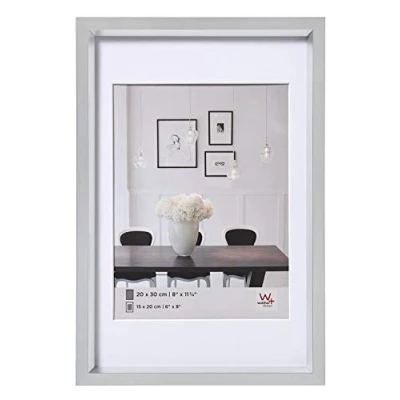 Image de walther design cadre photo argent 10,5 x 15 cm avec passe partout, en plastique style acier ES015S