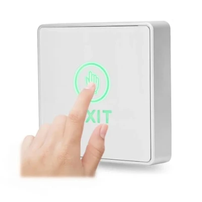Image de Interrupteurs de Porte tactiles, Bouton Poussoir Entrée, Sortie à Capteur Tactile Interrupteur Panneau avec Système Contrôle d&#039;accès Domicile Lumière LED