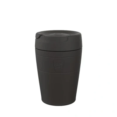 Image de KeepCup Traveller tasse de voyage réutilisable, isotherme sous vide avec couvercle anti fuite, 340 ml, noir