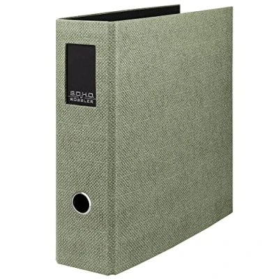 Image de Rössler 1317452679 Classeur S.O.H.O. DIN A4 avec étiquette de dos, largeur dos 85 mm, Special Line Sage, 1 pièce