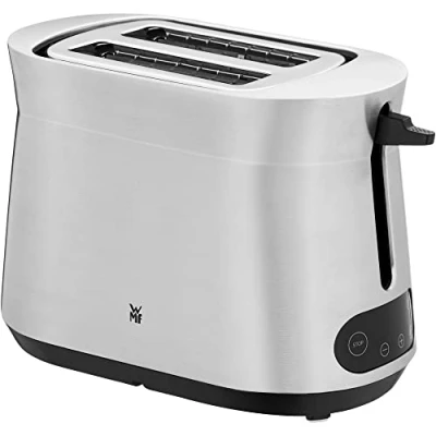 Image de WMF Kineo grille pain en acier inoxydable, double fente avec réchauffe viennoiseries, 2 tranches, 10 niveaux de brunissement, 980 W, inoxydable mat