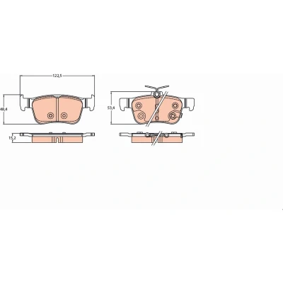 Image de TRW GDB2223 Jeu de plaquettes frein avec indicateur d&#039;usure HONDA: CIVIC 10, 10 Stufenheck