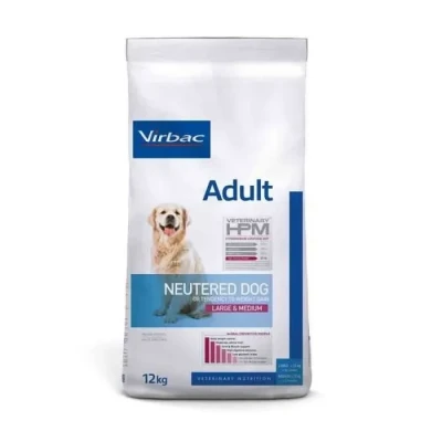 Image de Veterinary HPM DOG Adult Neutered Large &amp; Medium Croquette, aliment complet pour chien a