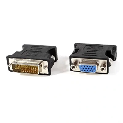 Image de Lanberg AD 0012 BK changeur de genre câble DVI I VGA (D Sub) Noir Neuf