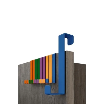 Image de Menz porte manteau pour porte, SET de 10 Crochet multicolore, 1,6 2,2 cm x 8 patere