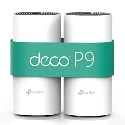 Image de TP Link Deco P9 (2 pack) Bi bande (2,4 GHz / 5 GHz) Wi Fi (802.11ac) Blanc Interne