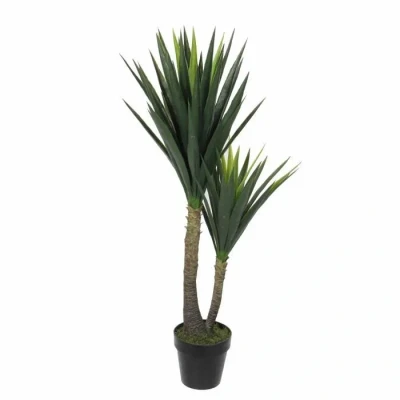 Image de MICA Decorations Palmier Yucca Artificiel dans Un Pot en Plastique H 120 x D 60 cm