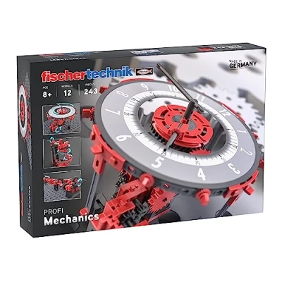 Image de fischertechnik Profi Mechanics 569020 kit de Construction, Jouet éducatif pour Enfants, 12 modèles, à partir 8 Ans