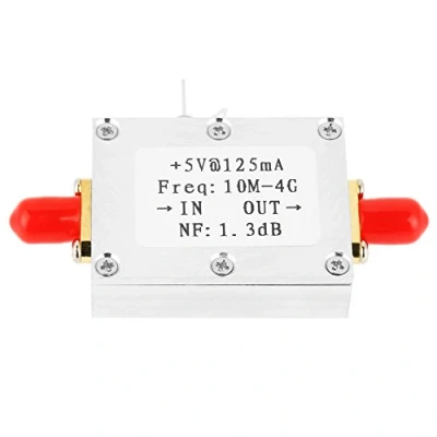 Image de Amplificateur à Faible Bruit, 1Pc Bruit 21dB LNA Gain Elevé 0.01 4GHZ Bande Passante NF = 1.3dB Carte de Module d&#039;Amplificateur RF