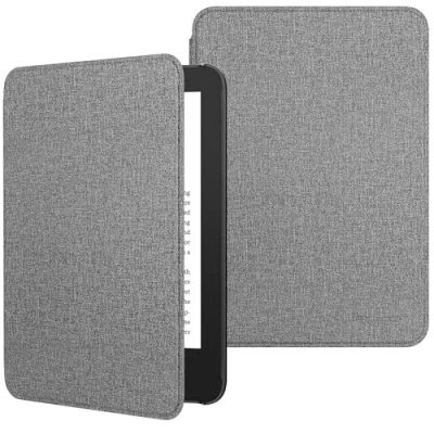 Image de MoKo Étui Compatible avec 6&quot; Kindle(11e Génération Version 2024/2022) &amp; Internationale, Coque Légère Réveil/Sommeil Automatique pour Liseuse Kindle 2024 11e Gén, Gris