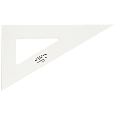 Image de Graphoplex Equerre 60 3 bords droits 26 cm Transparent