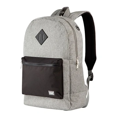 Image de Hauptstadtkoffer Sac à Dos Léger avec Poche pour Ordinateur Portable, Robuste Hydrofuge, Hommes et Femmes, 19 Litres Gris/Noir