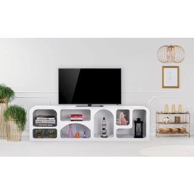 Image de Buffet bas Navalor L160cm design arches style troglodyte Blanc Menzzo