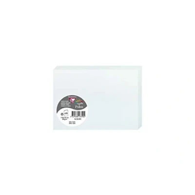 Image de Clairefontaine 2339C Paquet de 25 Cartes Doubles Format C6 11x15,5cm 210g/m² Coloris Bleu Cartons d&#039;Invitation Evènements et Correspondance Gamme Pollen Papier Premium Lisse