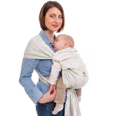 Image de manduca Twist Baby Sling Porte bébé léger et facile avec sac kangourou sangle ventrale souple Echarpe de portage bebe Pour les nouveau nés la naissance jusqu&#039;à 15 kg Coton biologique