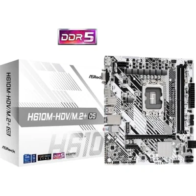 Image de ASROCK Carte Mère H610M HDV/M.2+ DDR5 (Intel LGA 1700) Micro ATX