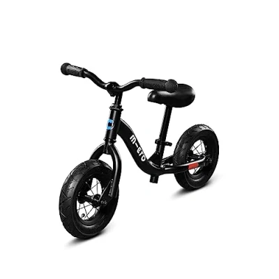 Image de Micro Draisienne Balance Bike Roues Gonflables Selle Ergonomique 2 à 5 Ans Noir