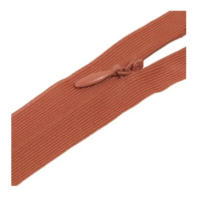 Image de Fermeture invisible non séparable ajustable orange rouille Taille 40cm
