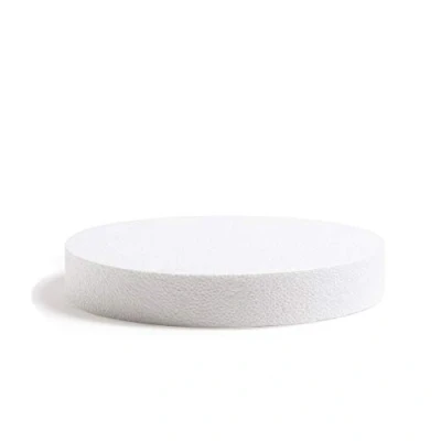 Image de Decora, 0173903 Disque Rond en polystyrène, Idéal comme modèle pour réaliser des gâteaux à étages, Bords Droits, Ø 50 X H 5 CM, Blanc