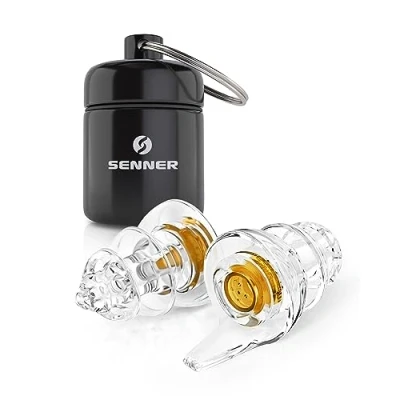 Image de Bouchons d&#039;oreilles Senner WorkPro pour la protection des oreilles avec étui en aluminium. Faciles à transporter, réduction du bruit machines sur le lieu de travail