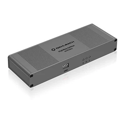 Image de Oehlbach Highway HDMI Splitter 1:2 Séparation Active sans Perte des transmissions de signaux Audio et vidéo Idéal pour 4K, HDR, 3D, 1080p, 2160p, UHD, 4K avec 60Hz Brun métallisé