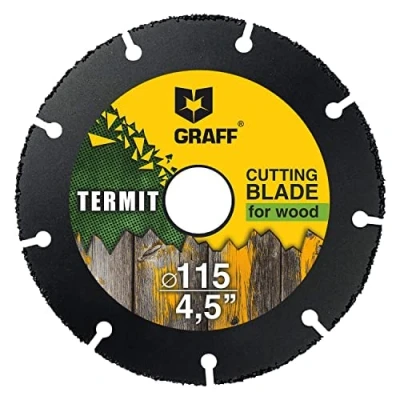 Image de GRAFF Termit Disque à Bois Meuleuse 115 mm pour couper le Tronçonner Carbide Wheel d&#039;Angle