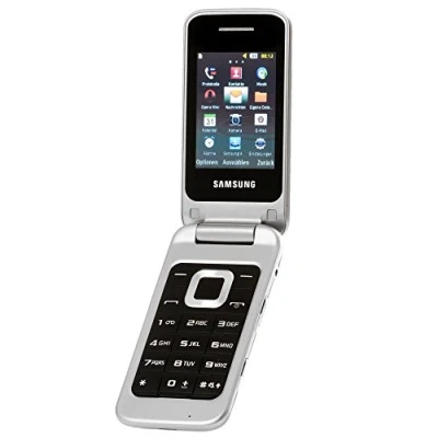 Image de Samsung C3520i Téléphone portable débloqué 2G (Ecran : 2,4 pouces 28 Mo Simple SIM) Argent Métallique