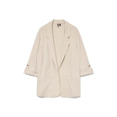 Image de Vero Moda Curve Vmcjesmilo 3/4 Blazer, Femme, Taille: 50, Silver lining