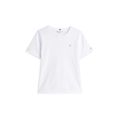 Image de Tommy Hilfiger Contrast FLAG TEE Tshirt basique, Femme, Taille: Medium, Optic white