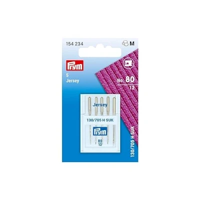 Image de Prym 154234 Aiguilles spéciales pour machines à coudre, 130/705 « Jersey », 80, Silver, Taille Unique, Set de 10 Pièces