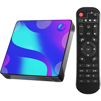 Image de TUREWELL Android TV Box, 11.0 Box 4GB RAM 64GB ROM RK3318 Quad Core 64 bit Cortex A53 Support 2,4/5,0 GHz Dual Band Wi FI BT4.0 3D 4K 1080P H.265 10/100M Ethernet HD 2.0 Smart