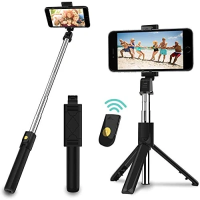 Image de Trépied pour téléphone Portable Bluetooth Extensible Perche Selfie Stable