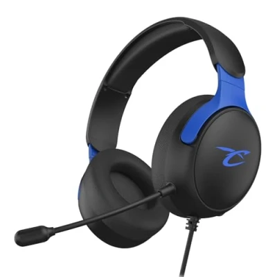 Image de Subsonic Astra casque gaming pour PS5 PS4 PC Xbox, gamer avec hauts parleurs de 40 mm, micro inclinable, réglage du volume et bouton mute intégrés Noir bleu