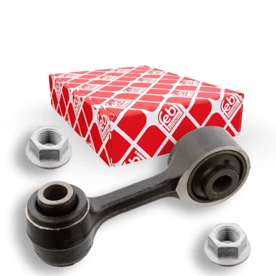 Image de febi BILSTEIN 103631 Biellette de barre stabilisatrice Essieu avant gauche 106,8 Plus avec écrou Acier
