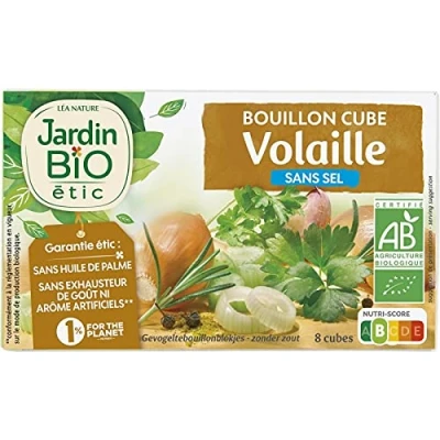 Image de JARDIN Bio Bouillon Cube Volaille Sans Sel 72G Lot De 4 Offre Special