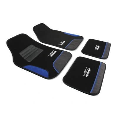 Image de WRC 007436 Ensemble de tapis sol PP (polypropylène) avant et arrière 4 noir, Bleu Adaptation universelle 43*66, 41*30 oscaro, mister auto,