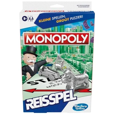 Image de Monopoly édition Voyage, Jeu Portable pour 2 à 4 Joueurs, de Voyage Enfants partir 8 Ans (Version néerlandaise)