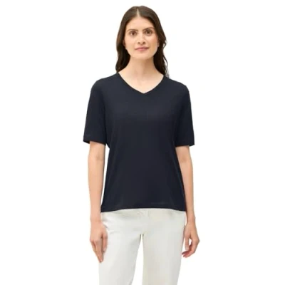 Image de Cecil 3227699 T Shirt Basique à col en V, Bleu Universel, L Femmes