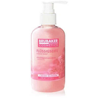 Image de BRUBAKER Cosmetics Savon Liquide Fleur de cerisier Pour des Mains Hygiéniquement Propres Formule Extra Douce et Hydrate (Lot 6 x 240 ml)