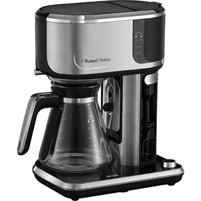 Image de Russell Hobbs Cafetière [Barista: Réglage d&#039;intensité, Infusion à froid, Mousseur lait] Attentiv (1400W, 1,25 L, Commande numérique tactile, Minuterie programmable) Machine café filtre 26230 56