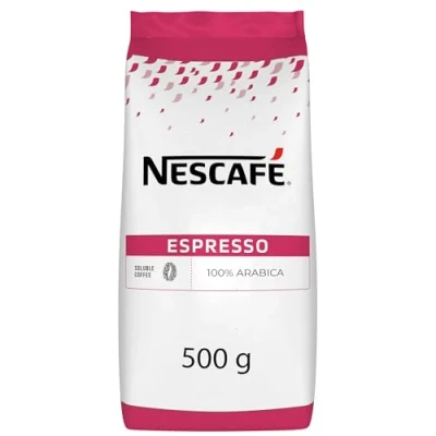 Image de NESCAFÉ Espresso Café instantané 100% Arabica Mélange d&#039;Arabicas Torréfiés Pour Un Intense et Aromatique Issu d&#039;un Approvisionnement Plus Responsable Sachet de 500 g