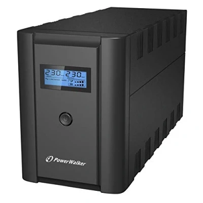 Image de PowerWalker VI 1200 LCD IEC Onduleur CA 230 V 600 Watt VA 7 Ah USB connecteurs de sortie : 6 noir