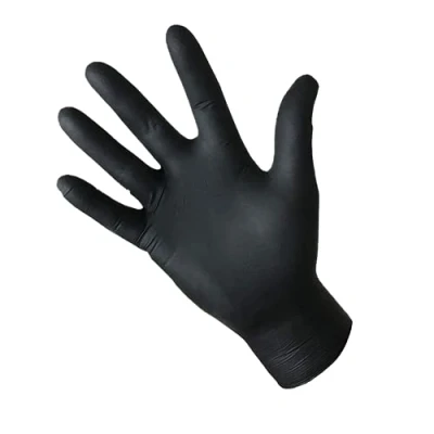 Image de Source HygiÈne GANT NITRILE NON POUDRE NOIR 4.8gr 240mm BTE