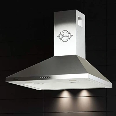 Image de Gurari C 147 Hotte aspirante murale 60 cm 1000m3/hHotte Luxe fabricant 3 vitesses 1000m3/h LED Inox Recirculation possible