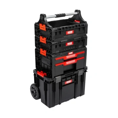 Image de Set de 9 chariots à outils, taille XL, servante d&#039;atelier, série ausQ Brick avec nombreux accessoires l x p h en cm : 53 38 98